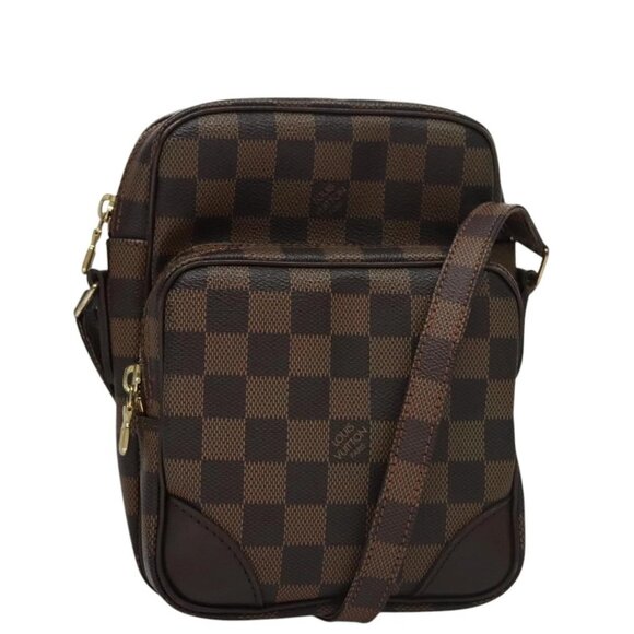 LOUIS VUITTON Damier Ebene Amazon Shoulder Bag SPO N48074 LV Auth 105783 - Picture 1 of 16